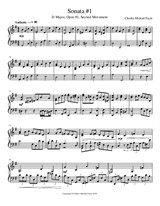 Sonata No.1 – Second Movement, D Major